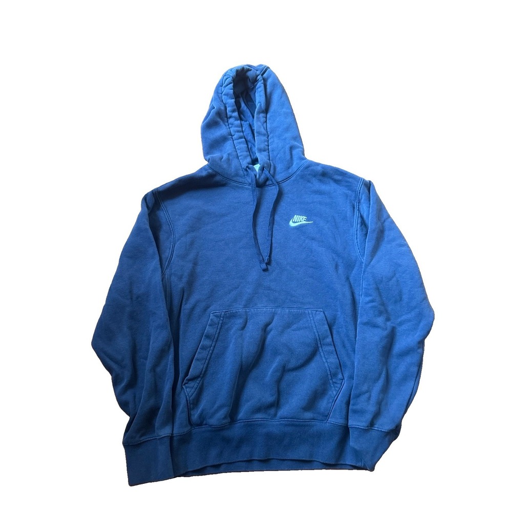 Nike Sportswear Club Fleece Graphic Hoodie Men's Size XS Blue